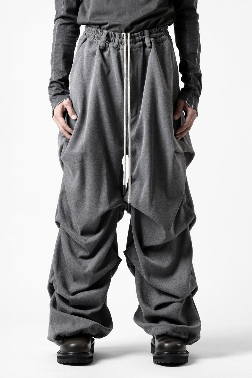 画像をギャラリービューアに読み込む, A.F ARTEFACT EXTREME WIDE BAGGY PANTS / SERGE TWILL (L.GREY)