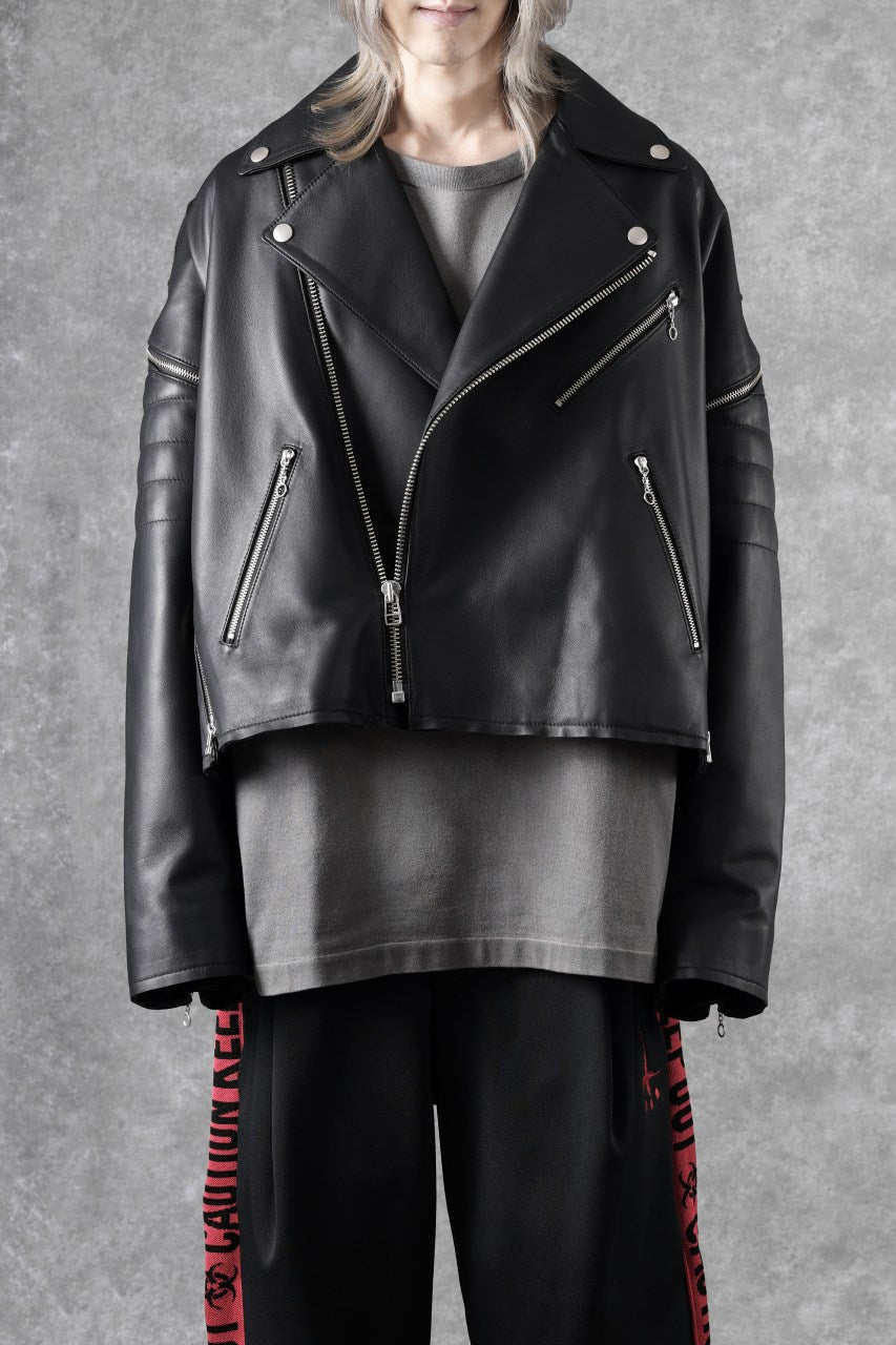 画像をギャラリービューアに読み込む, FACETASM×AVIREX ZIP DOUBLE RIDERS JACKET (BLACK)