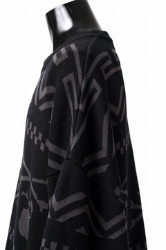 画像をギャラリービューアに読み込む, mastermind WORLD JACQUARD KNIT SWEATER / BOXY FIT (BLACK BASE)