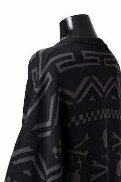 画像をギャラリービューアに読み込む, mastermind WORLD JACQUARD KNIT SWEATER / BOXY FIT (BLACK BASE)