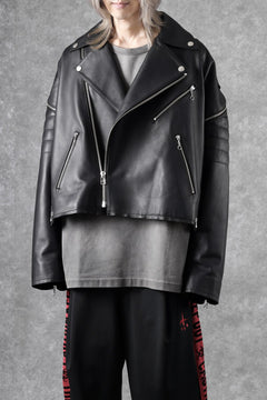 画像をギャラリービューアに読み込む, FACETASM×AVIREX ZIP DOUBLE RIDERS JACKET (BLACK)