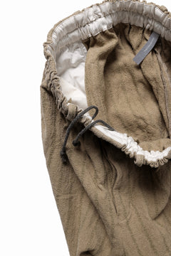 画像をギャラリービューアに読み込む, YUTA MATSUOKA circle pants / silk linen dobby stripe (camel)