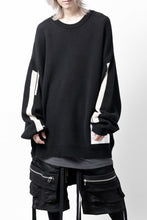 画像をギャラリービューアに読み込む, A.F ARTEFACT GEO PATTERN COTTON KNIT TOPS /  (BLACK x IVORY)