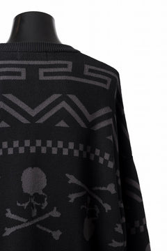 画像をギャラリービューアに読み込む, mastermind WORLD JACQUARD KNIT SWEATER / BOXY FIT (BLACK BASE)