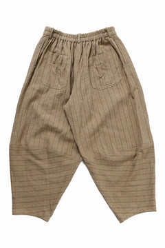 画像をギャラリービューアに読み込む, YUTA MATSUOKA circle pants / silk linen dobby stripe (camel)