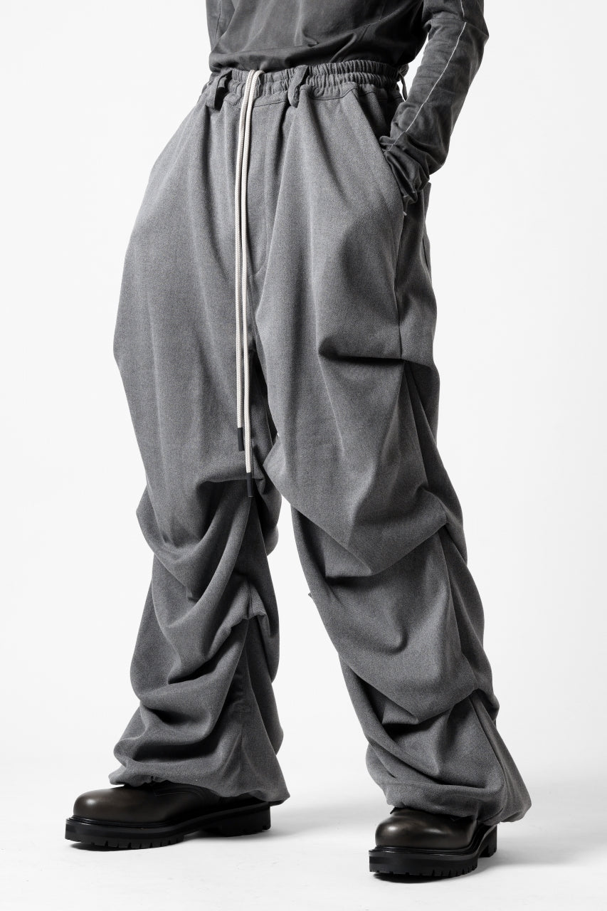 画像をギャラリービューアに読み込む, A.F ARTEFACT EXTREME WIDE BAGGY PANTS / SERGE TWILL (L.GREY)