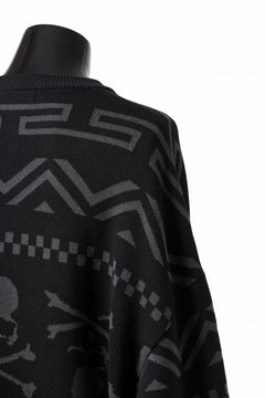 画像をギャラリービューアに読み込む, mastermind WORLD JACQUARD KNIT SWEATER / BOXY FIT (BLACK BASE)