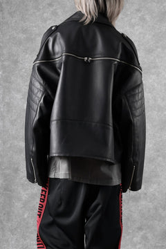 画像をギャラリービューアに読み込む, FACETASM×AVIREX ZIP DOUBLE RIDERS JACKET (BLACK)