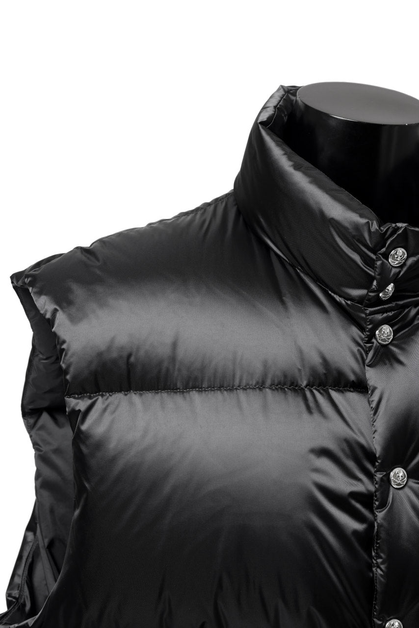 画像をギャラリービューアに読み込む, mastermind WORLD HIGH NECK DOWN VEST / KAWADA DOWN® (BLACK)