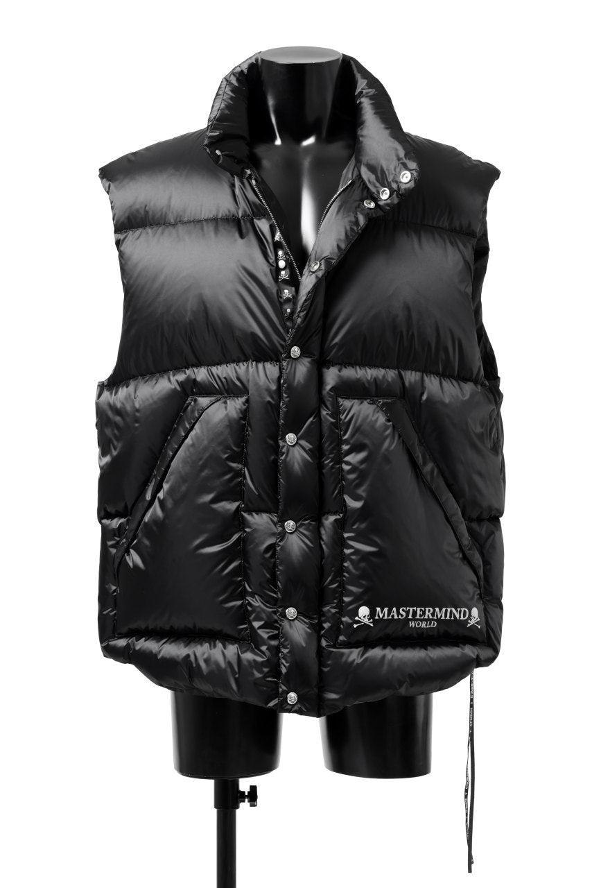 画像をギャラリービューアに読み込む, mastermind WORLD HIGH NECK DOWN VEST / KAWADA DOWN® (BLACK)