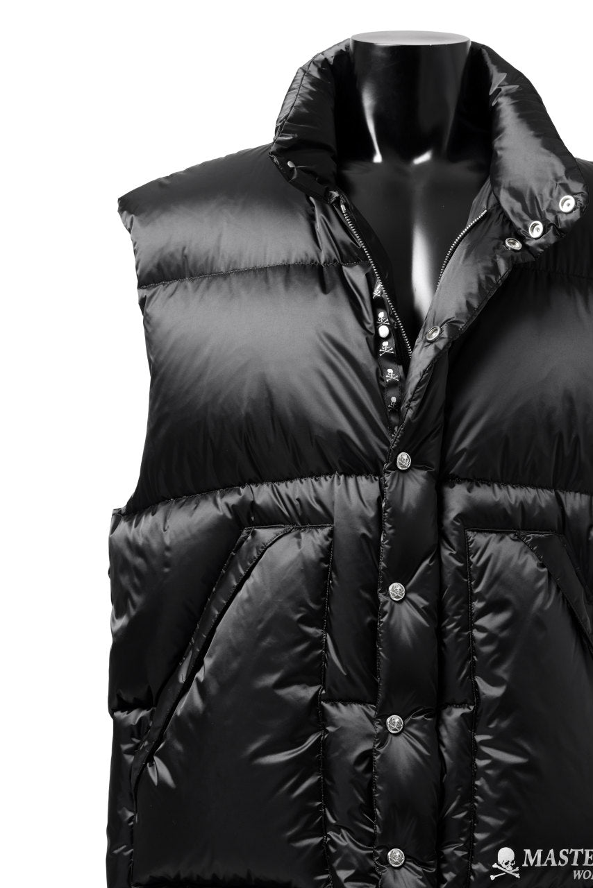 画像をギャラリービューアに読み込む, mastermind WORLD HIGH NECK DOWN VEST / KAWADA DOWN® (BLACK)