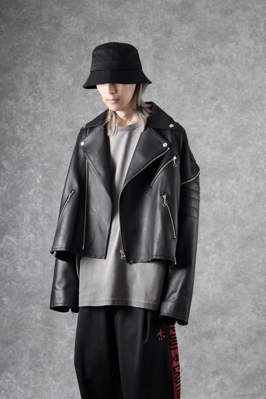 画像をギャラリービューアに読み込む, FACETASM×AVIREX ZIP DOUBLE RIDERS JACKET (BLACK)