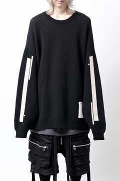 画像をギャラリービューアに読み込む, A.F ARTEFACT GEO PATTERN COTTON KNIT TOPS /  (BLACK x IVORY)