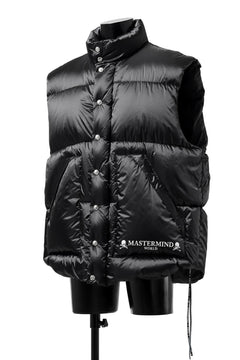 画像をギャラリービューアに読み込む, mastermind WORLD HIGH NECK DOWN VEST / KAWADA DOWN® (BLACK)