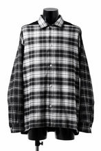 画像をギャラリービューアに読み込む, A.F ARTEFACT SNAPPED OVER SHIRT / CHECK x CORDUROY COMBI (BLACK)