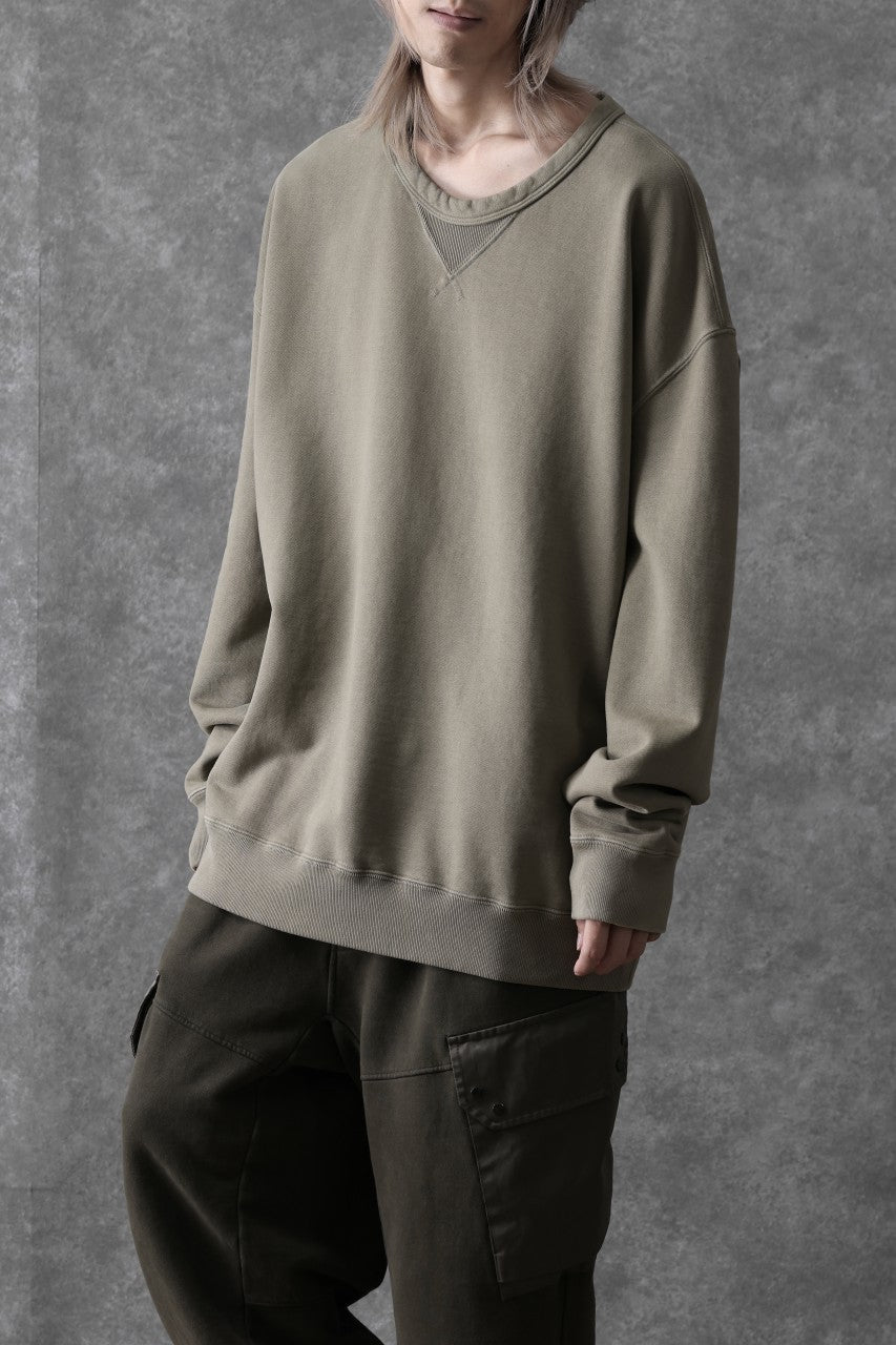 画像をギャラリービューアに読み込む, Ten c COTTON JERSEY SWEAT SHIRT / GARMENT DYED (ASH GRAY)