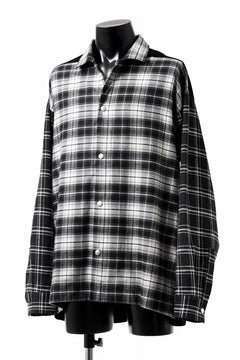 画像をギャラリービューアに読み込む, A.F ARTEFACT SNAPPED OVER SHIRT / CHECK x CORDUROY COMBI (BLACK)