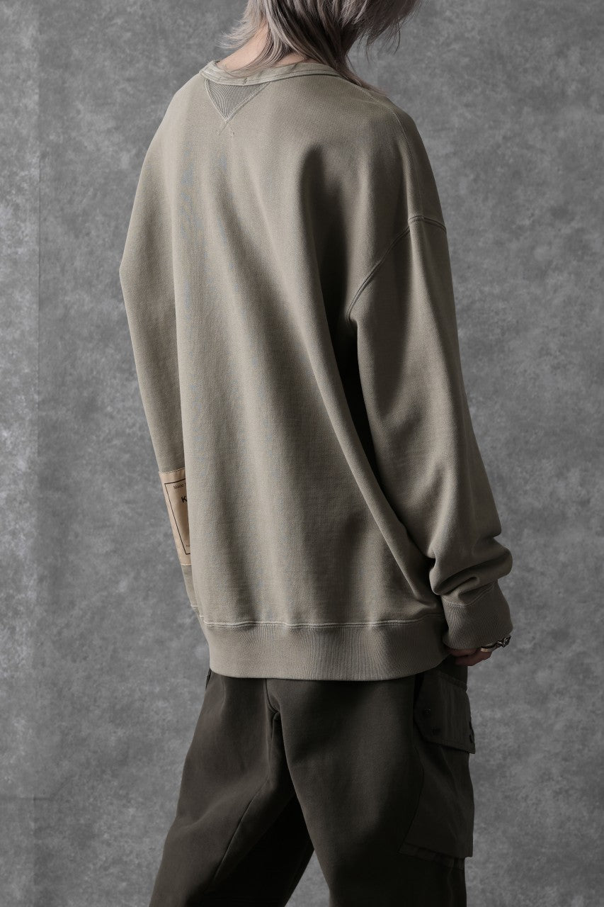 画像をギャラリービューアに読み込む, Ten c COTTON JERSEY SWEAT SHIRT / GARMENT DYED (ASH GRAY)