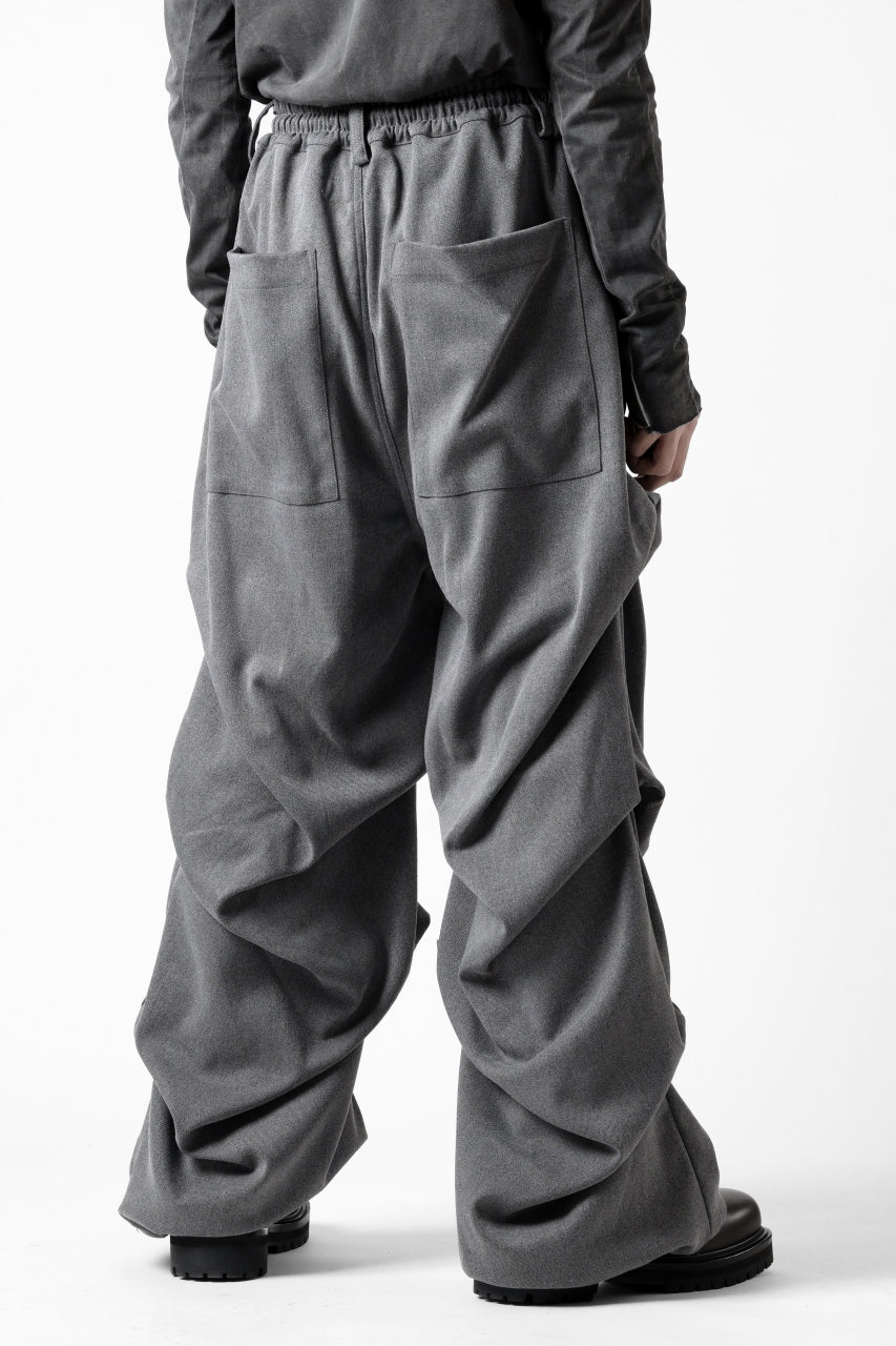 画像をギャラリービューアに読み込む, A.F ARTEFACT EXTREME WIDE BAGGY PANTS / SERGE TWILL (L.GREY)