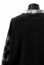 画像をギャラリービューアに読み込む, A.F ARTEFACT SNAPPED OVER SHIRT / CHECK x CORDUROY COMBI (BLACK)