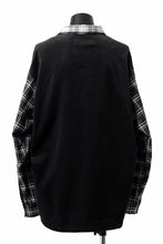 画像をギャラリービューアに読み込む, A.F ARTEFACT SNAPPED OVER SHIRT / CHECK x CORDUROY COMBI (BLACK)