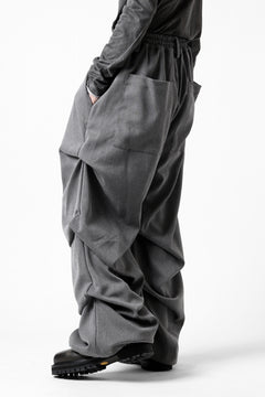 画像をギャラリービューアに読み込む, A.F ARTEFACT EXTREME WIDE BAGGY PANTS / SERGE TWILL (L.GREY)