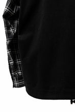 画像をギャラリービューアに読み込む, A.F ARTEFACT SNAPPED OVER SHIRT / CHECK x CORDUROY COMBI (BLACK)