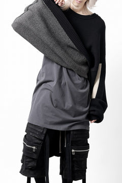 画像をギャラリービューアに読み込む, A.F ARTEFACT GEO PATTERN COTTON KNIT TOPS /  (BLACK x IVORY)