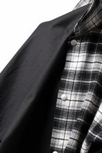 画像をギャラリービューアに読み込む, A.F ARTEFACT SNAPPED OVER SHIRT / CHECK x CORDUROY COMBI (BLACK)
