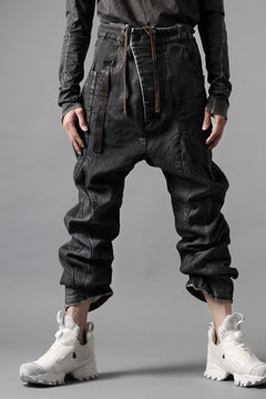 画像をギャラリービューアに読み込む, BORIS BIDJAN SABERI CROPPED TROUSER / VINYL PROCESSED & NICKEL PRESSED & ACID DYED "P15.4 CUSTOM BF-FKU10002" (DIRTY ACID DENIM)