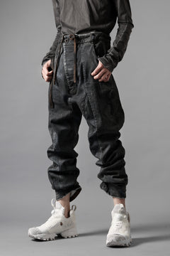 画像をギャラリービューアに読み込む, BORIS BIDJAN SABERI CROPPED TROUSER / VINYL PROCESSED & NICKEL PRESSED & ACID DYED "P15.4 CUSTOM BF-FKU10002" (DIRTY ACID DENIM)