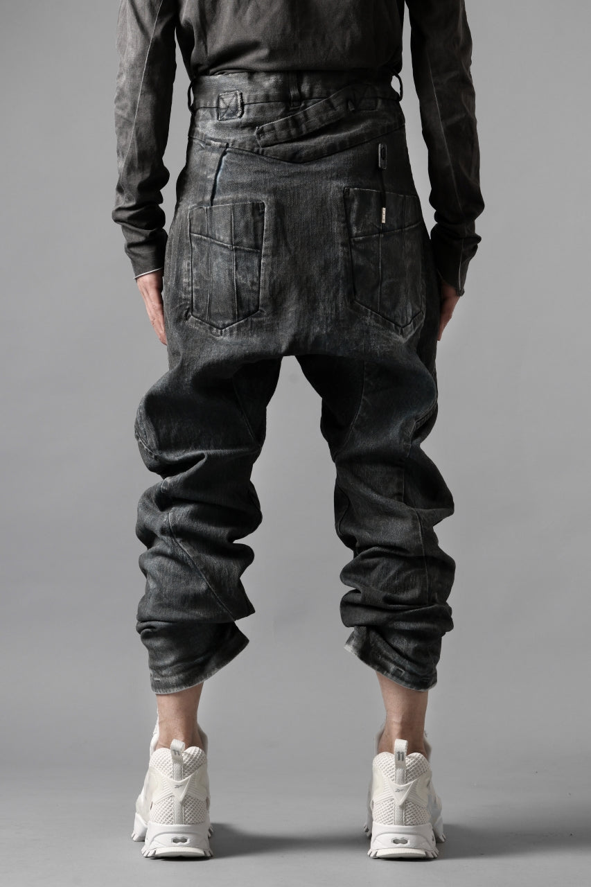 画像をギャラリービューアに読み込む, BORIS BIDJAN SABERI CROPPED TROUSER / VINYL PROCESSED & NICKEL PRESSED & ACID DYED "P15.4 CUSTOM BF-FKU10002" (DIRTY ACID DENIM)