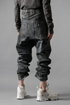 画像をギャラリービューアに読み込む, BORIS BIDJAN SABERI CROPPED TROUSER / VINYL PROCESSED & NICKEL PRESSED & ACID DYED "P15.4 CUSTOM BF-FKU10002" (DIRTY ACID DENIM)