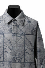 Load image into Gallery viewer, D-VEC NAUTICAL CHART PRINT L/S SHIRT JACKET / PL MERTON (GRAY)