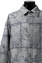 Load image into Gallery viewer, D-VEC NAUTICAL CHART PRINT L/S SHIRT JACKET / PL MERTON (GRAY)