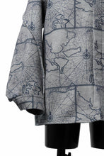 Load image into Gallery viewer, D-VEC NAUTICAL CHART PRINT L/S SHIRT JACKET / PL MERTON (GRAY)