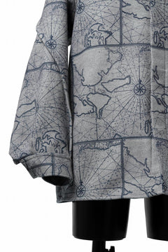 Load image into Gallery viewer, D-VEC NAUTICAL CHART PRINT L/S SHIRT JACKET / PL MERTON (GRAY)