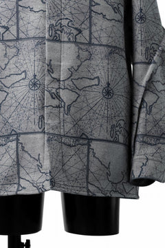 Load image into Gallery viewer, D-VEC NAUTICAL CHART PRINT L/S SHIRT JACKET / PL MERTON (GRAY)