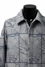 Load image into Gallery viewer, D-VEC NAUTICAL CHART PRINT L/S SHIRT JACKET / PL MERTON (GRAY)