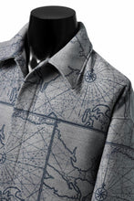 Load image into Gallery viewer, D-VEC NAUTICAL CHART PRINT L/S SHIRT JACKET / PL MERTON (GRAY)