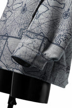 Load image into Gallery viewer, D-VEC NAUTICAL CHART PRINT L/S SHIRT JACKET / PL MERTON (GRAY)