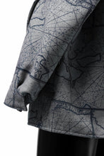 Load image into Gallery viewer, D-VEC NAUTICAL CHART PRINT L/S SHIRT JACKET / PL MERTON (GRAY)