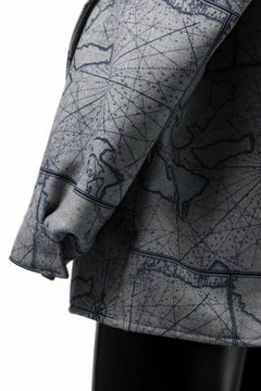 Load image into Gallery viewer, D-VEC NAUTICAL CHART PRINT L/S SHIRT JACKET / PL MERTON (GRAY)