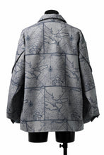 Load image into Gallery viewer, D-VEC NAUTICAL CHART PRINT L/S SHIRT JACKET / PL MERTON (GRAY)