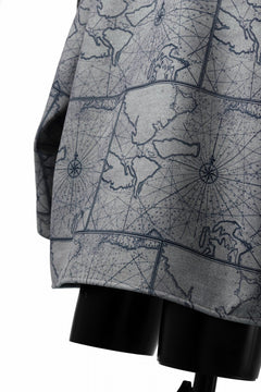 Load image into Gallery viewer, D-VEC NAUTICAL CHART PRINT L/S SHIRT JACKET / PL MERTON (GRAY)