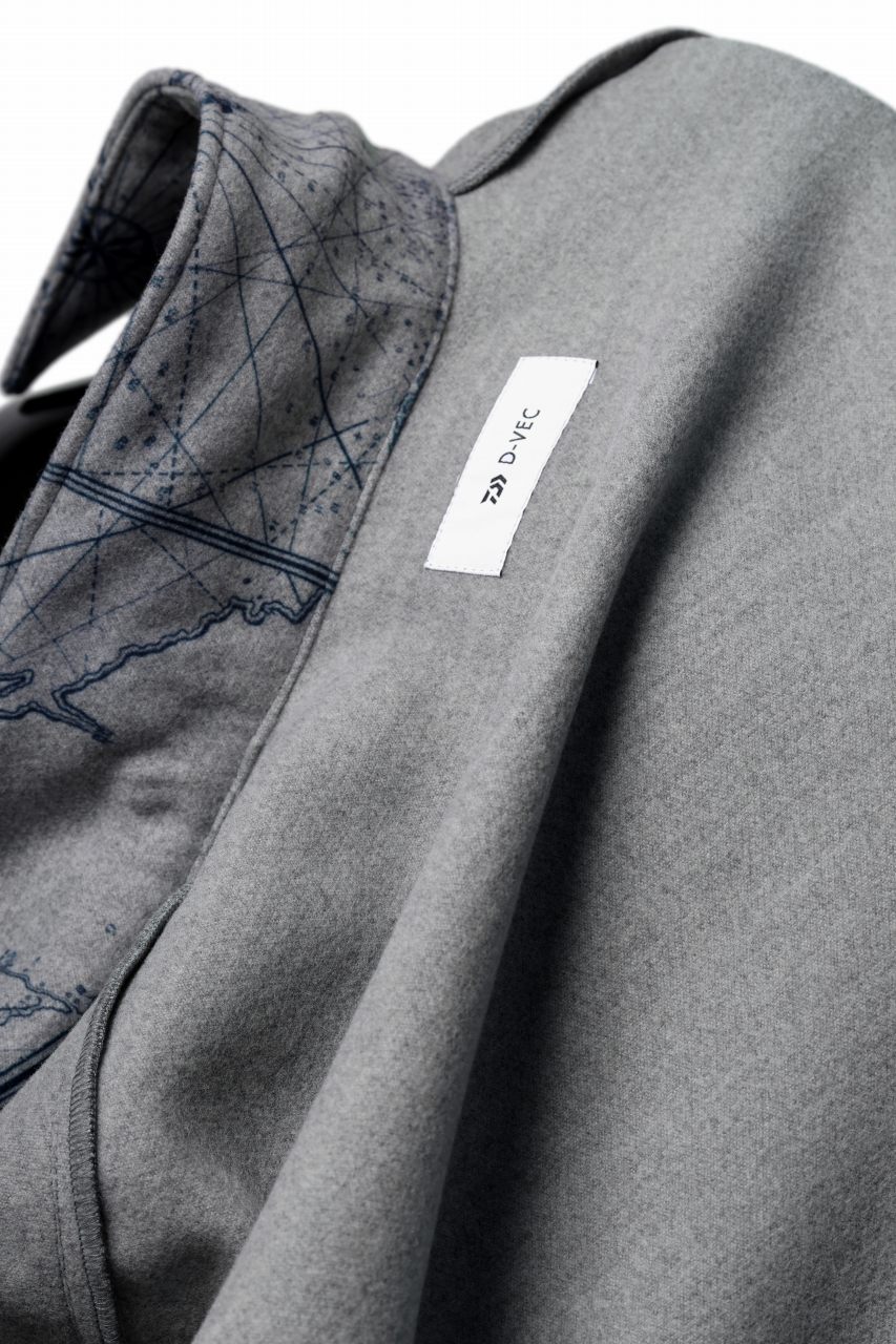 Load image into Gallery viewer, D-VEC NAUTICAL CHART PRINT L/S SHIRT JACKET / PL MERTON (GRAY)