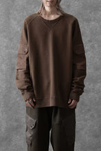 画像をギャラリービューアに読み込む, Ten c MULTI POCKET SNAP CREW SWEAT / GARMENT DYED (BROWN)