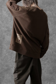 画像をギャラリービューアに読み込む, Ten c MULTI POCKET SNAP CREW SWEAT / GARMENT DYED (BROWN)