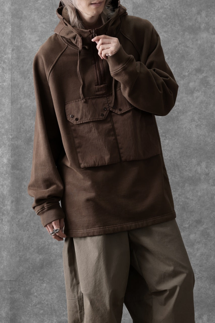 画像をギャラリービューアに読み込む, Ten c MULTI POCKET ZIP HOODIE / GARMENT DYED (BROWN)