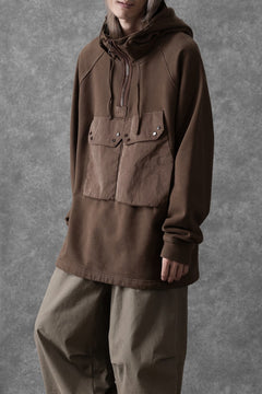 画像をギャラリービューアに読み込む, Ten c MULTI POCKET ZIP HOODIE / GARMENT DYED (BROWN)